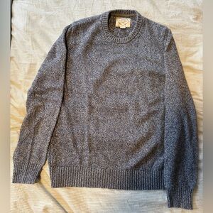 Men's Blue & Gray Cotton Sweater